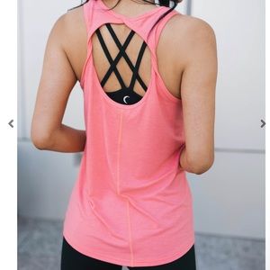 Zyia Flamingo Twist Tank Size Large